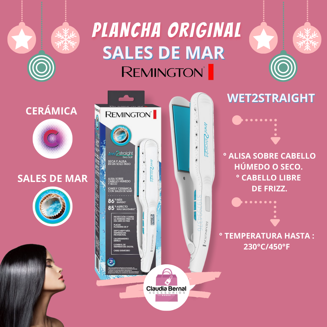 PLANCHA WET2STRAIGHT ANCHA SALES DE MAR REMINGTON ORIGINAL - Imagen 6