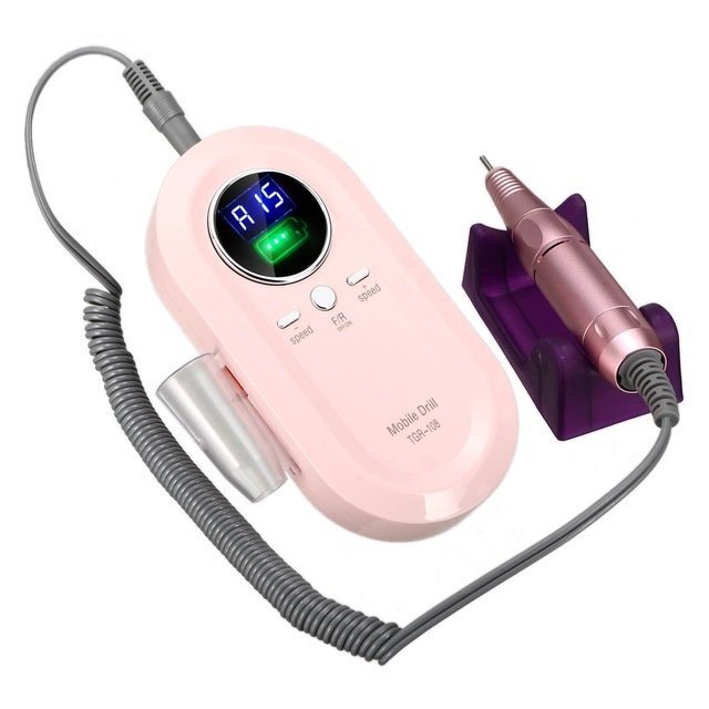 PULIDOR INHALAMBRICO RECARGABLE PROFESIONAL NAIL DRILL TGR-108 PARA UÑAS 30.000 RPM - Imagen 2