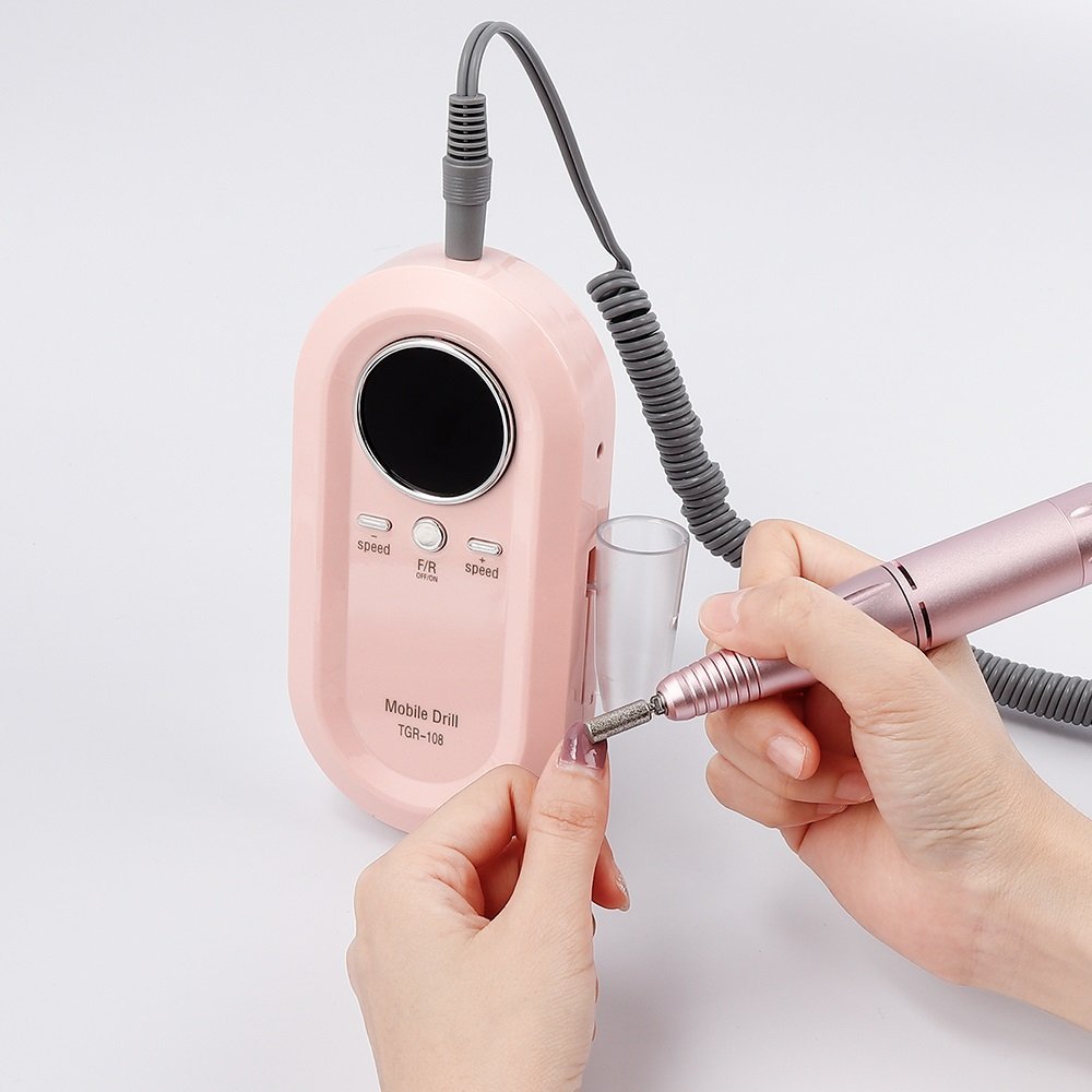 PULIDOR INHALAMBRICO RECARGABLE PROFESIONAL NAIL DRILL TGR-108 PARA UÑAS 30.000 RPM - Imagen 3