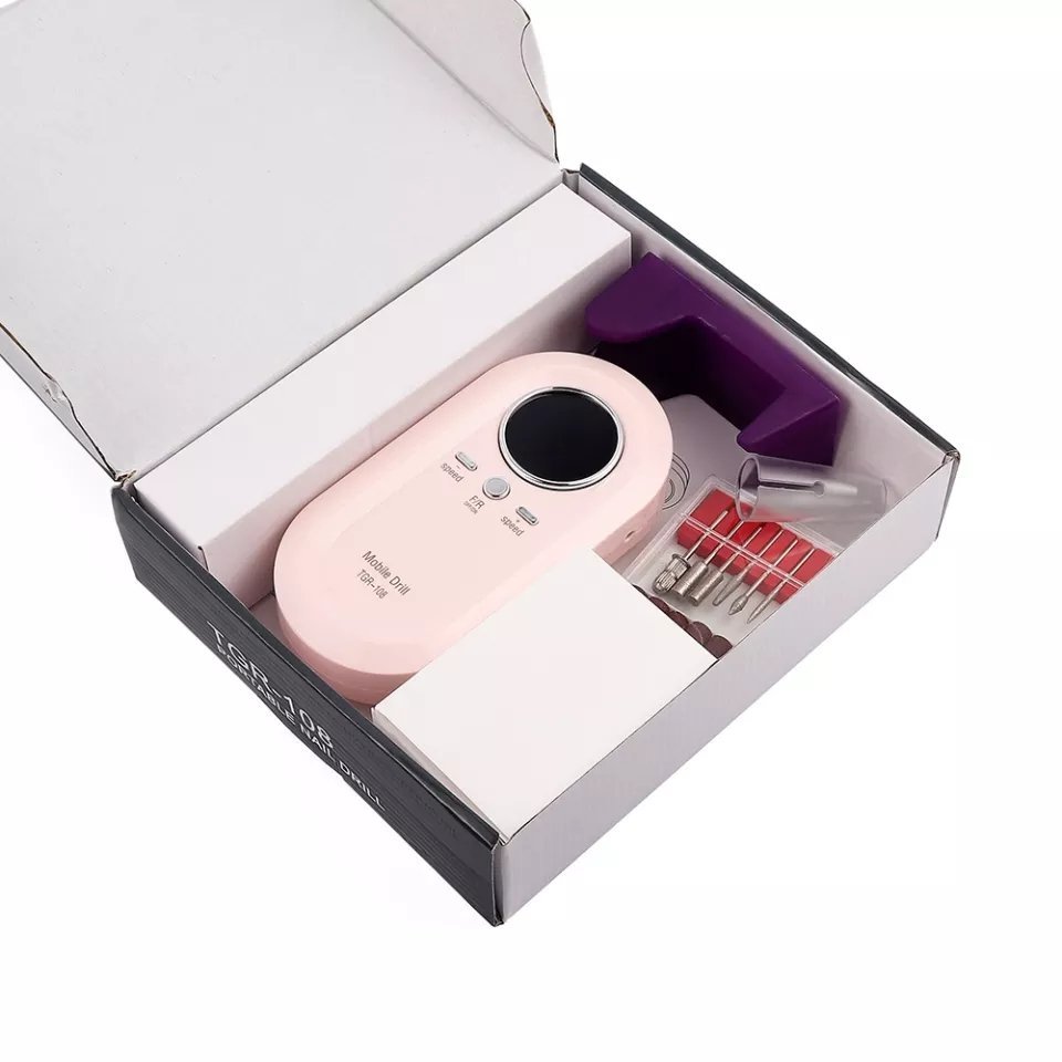 PULIDOR INHALAMBRICO RECARGABLE PROFESIONAL NAIL DRILL TGR-108 PARA UÑAS 30.000 RPM - Imagen 5