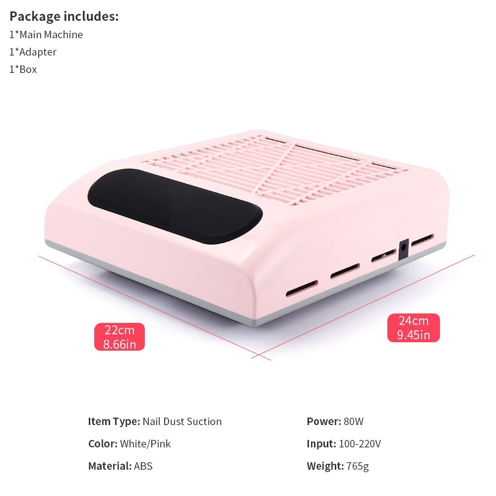 EXTRACTOR DE POLVO DE UÑAS NAIL COLLECTOR AJUSTABLE 80W - Imagen 8