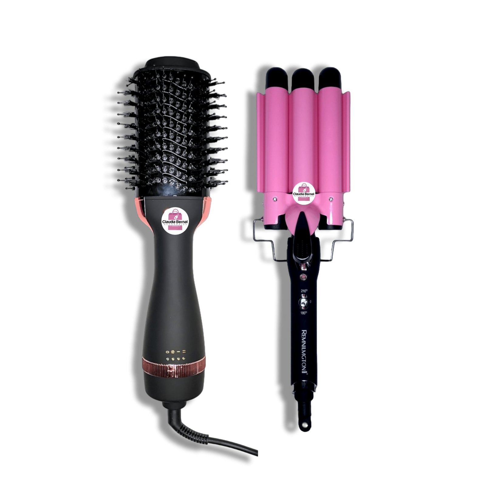 COMBO CEPILLO SECADOR MULTIFUNCIONAL + RIZADOR ONDAS DE SIRENA - Imagen 2