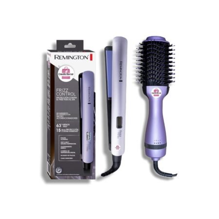 COMBO FRIZZ CONTROL ALISADORA ORIGINAL REMINGTON + CEPILLO SECADOR MULTIFUNCIONAL