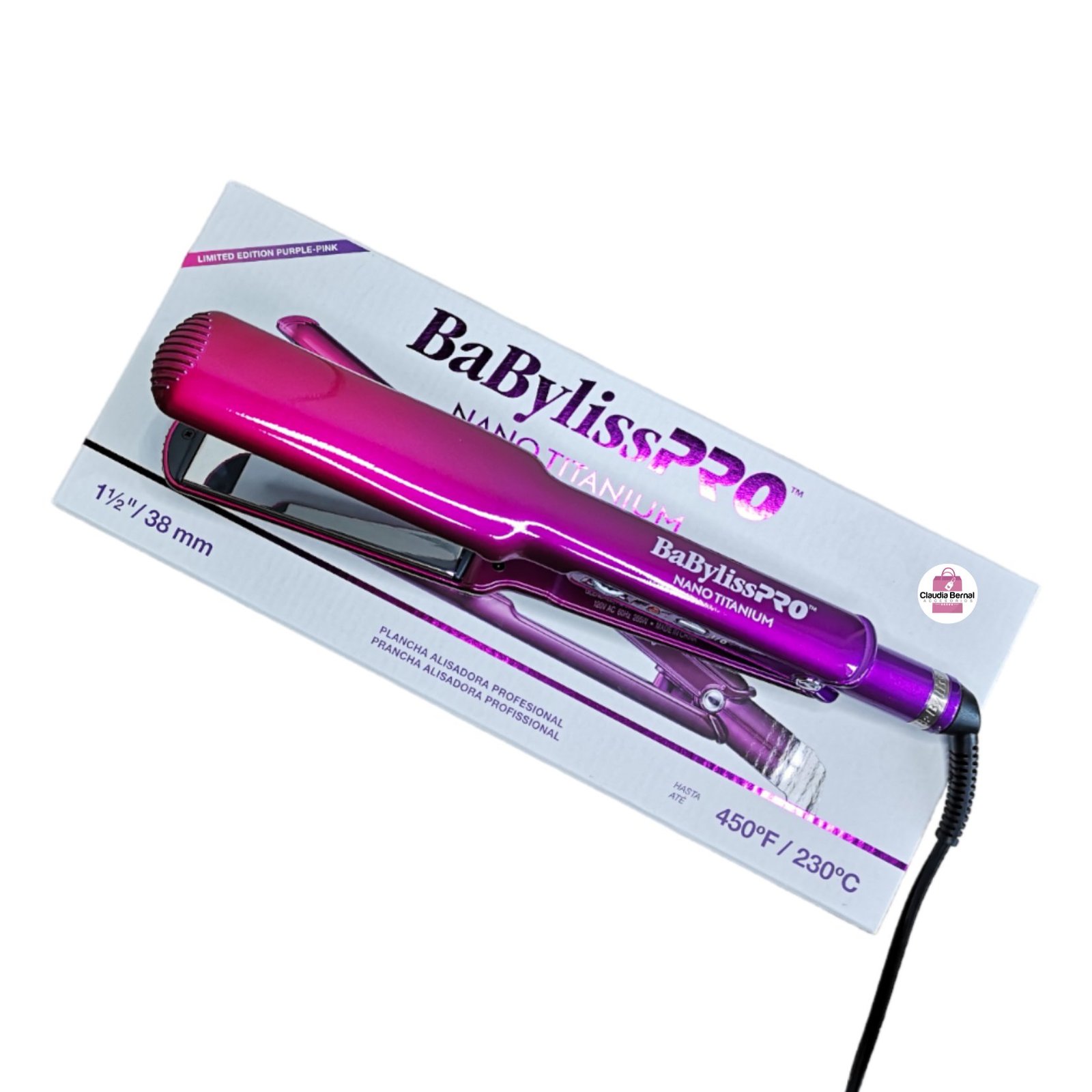 PLANCHA NANO TITANIUM DEGRADE 1½" BABYLISS PRO ORIGINAL - Imagen 2