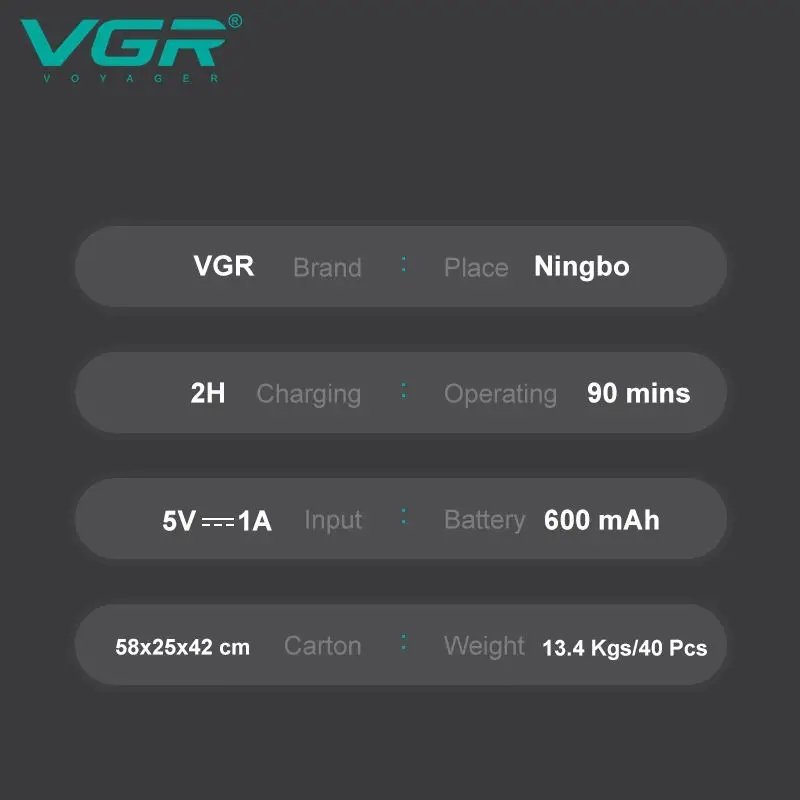 DEPILADORA 3 EN 1 RECARGABLE VGR V-731 - Imagen 6
