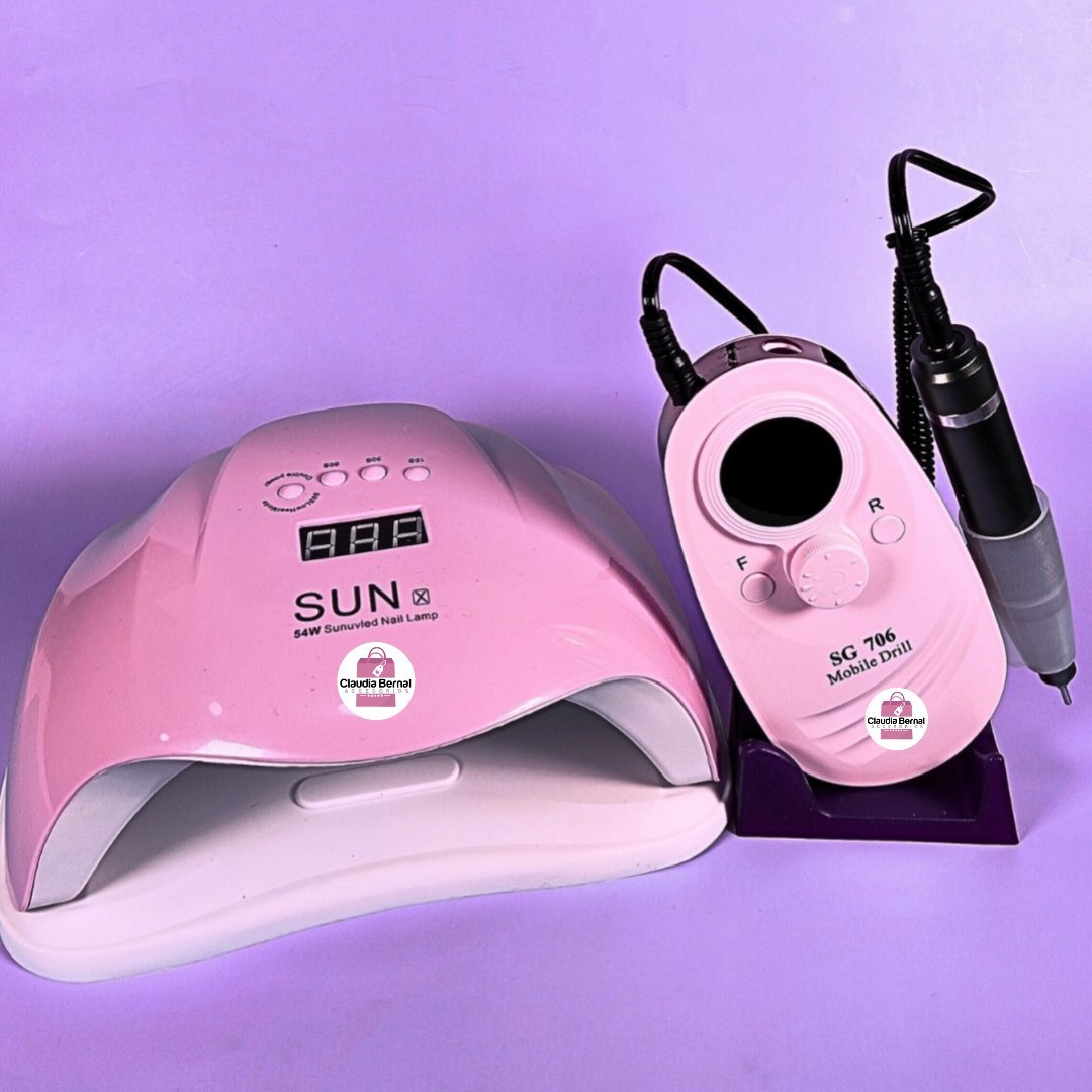 COMBO LÁMPARA 54W UV LED + PULIDOR INHALAMBRICO 35,000 RPM - Imagen 2