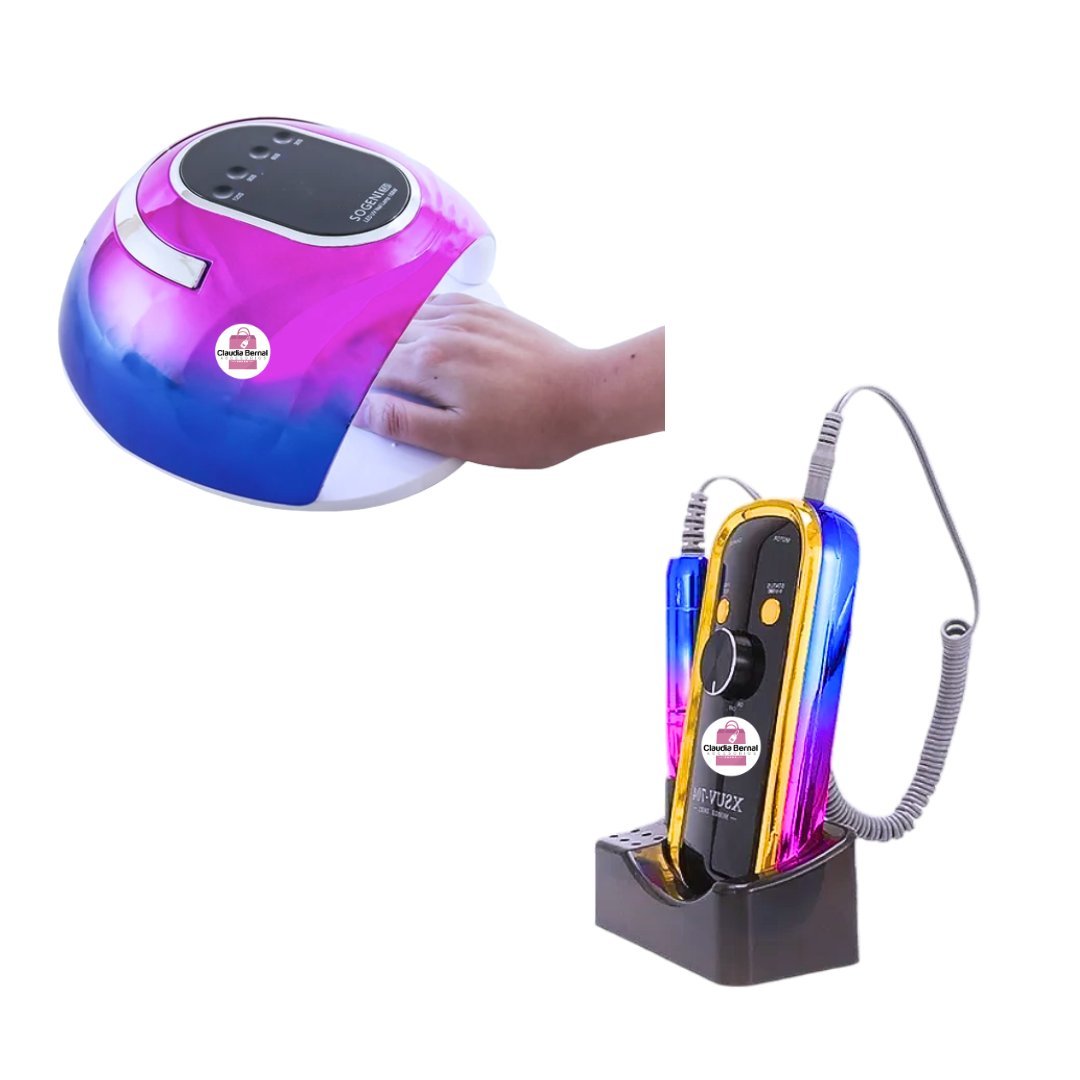 COMBO TORNASOL LÁMPARA 168W SOGENI UV LED + PULIDOR INHALAMBRICO 45.000 RPM