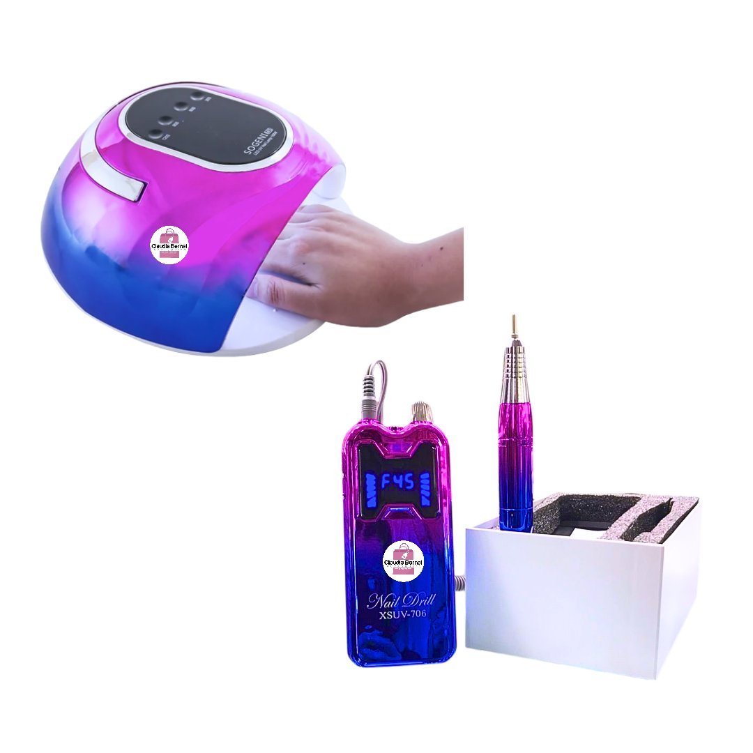 COMBO TORNASOL LÁMPARA 168W SOGENI UV LED + PULIDOR INHALAMBRICO 45.000 RPM