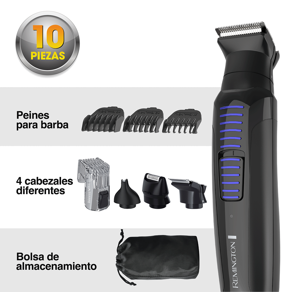 Cortadora Personal Original Remington Recargable Kit Todo en 1 - Imagen 2